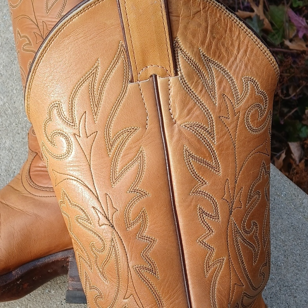 JUSTIN Womens Western Boots Sz 9.5B 2521 Honey Color - Picture 7 of 12